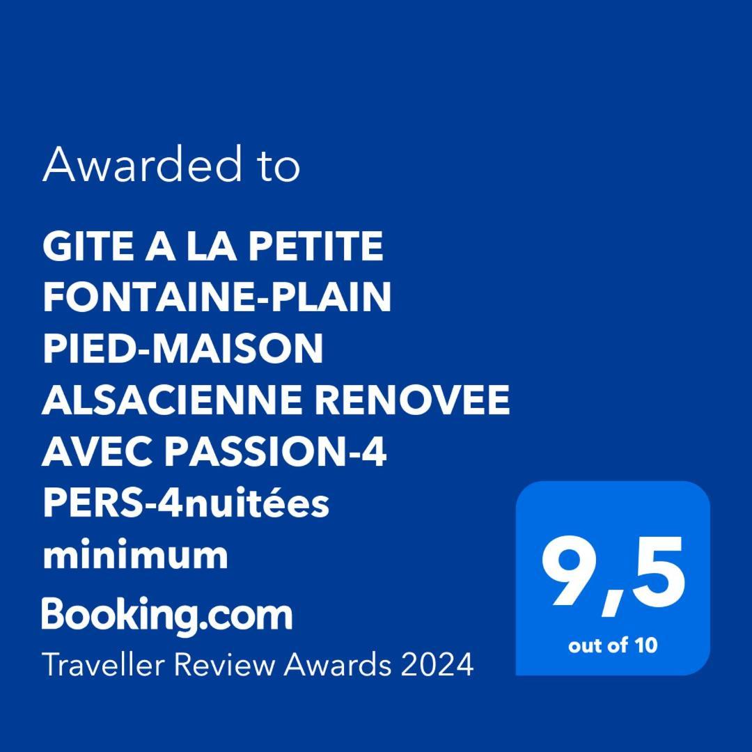 Gite A La Petite Fontaine-Plain Pied-Maison Alsacienne Renovee Avec Passion-4 Pers-4Nuitees Minimum Langensoultzbach Kamer foto